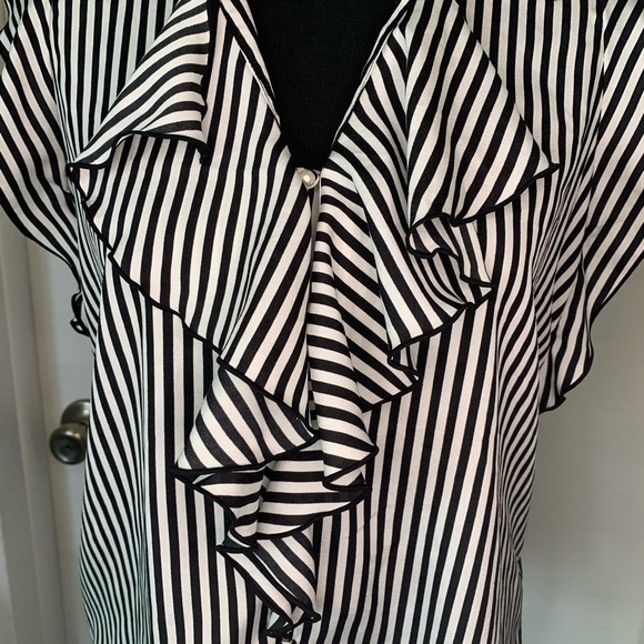 Karl Lagerfeld Striped Top SZ S - Picture 5 of 11
